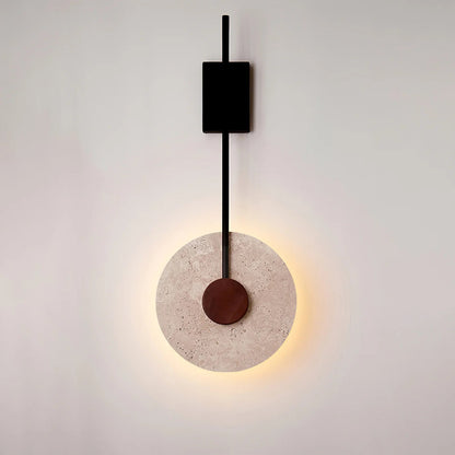 Disc Travertine Wall Lamp