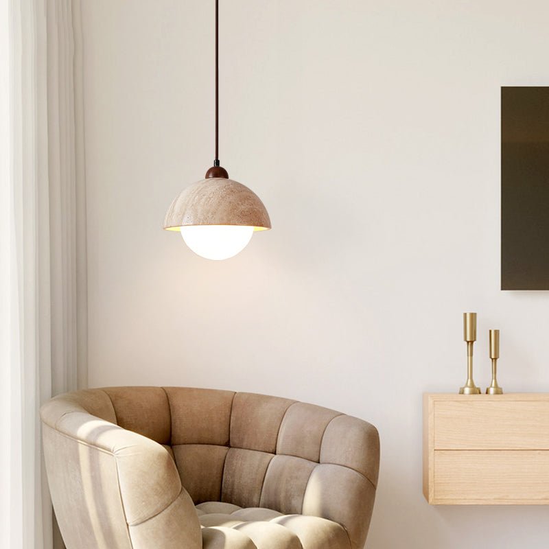 Dome Travertine Pendant Lamp