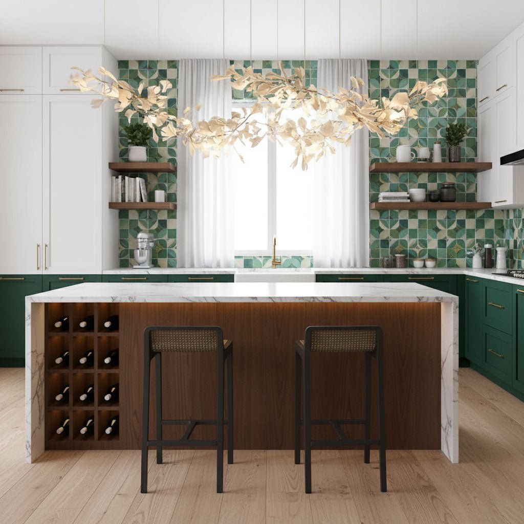 Double Layer Combination Gingko Chandelier