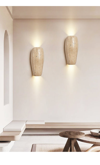 Earthy Stone Wall Sconce