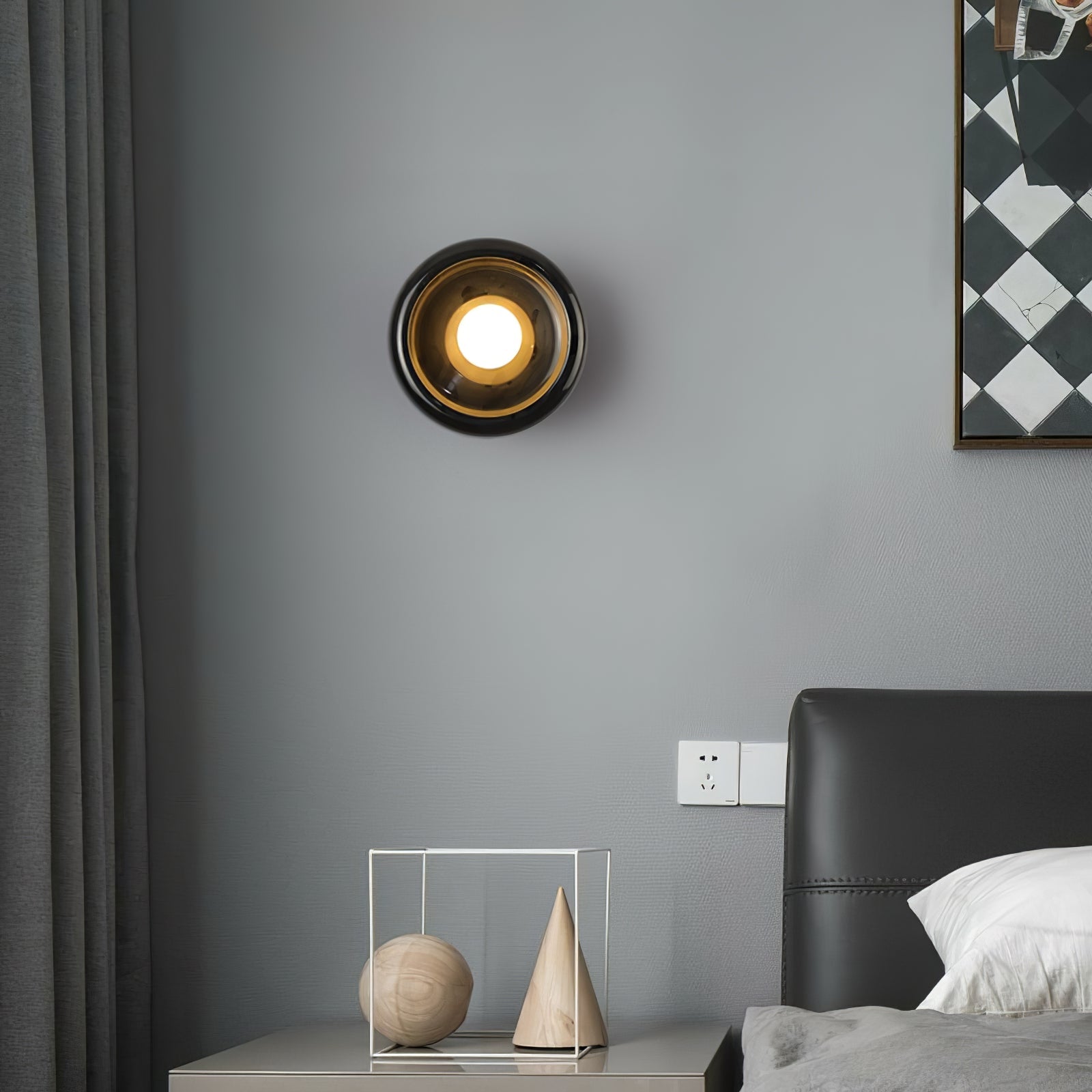 Eclipse Jade Alabaster Wall Sconce