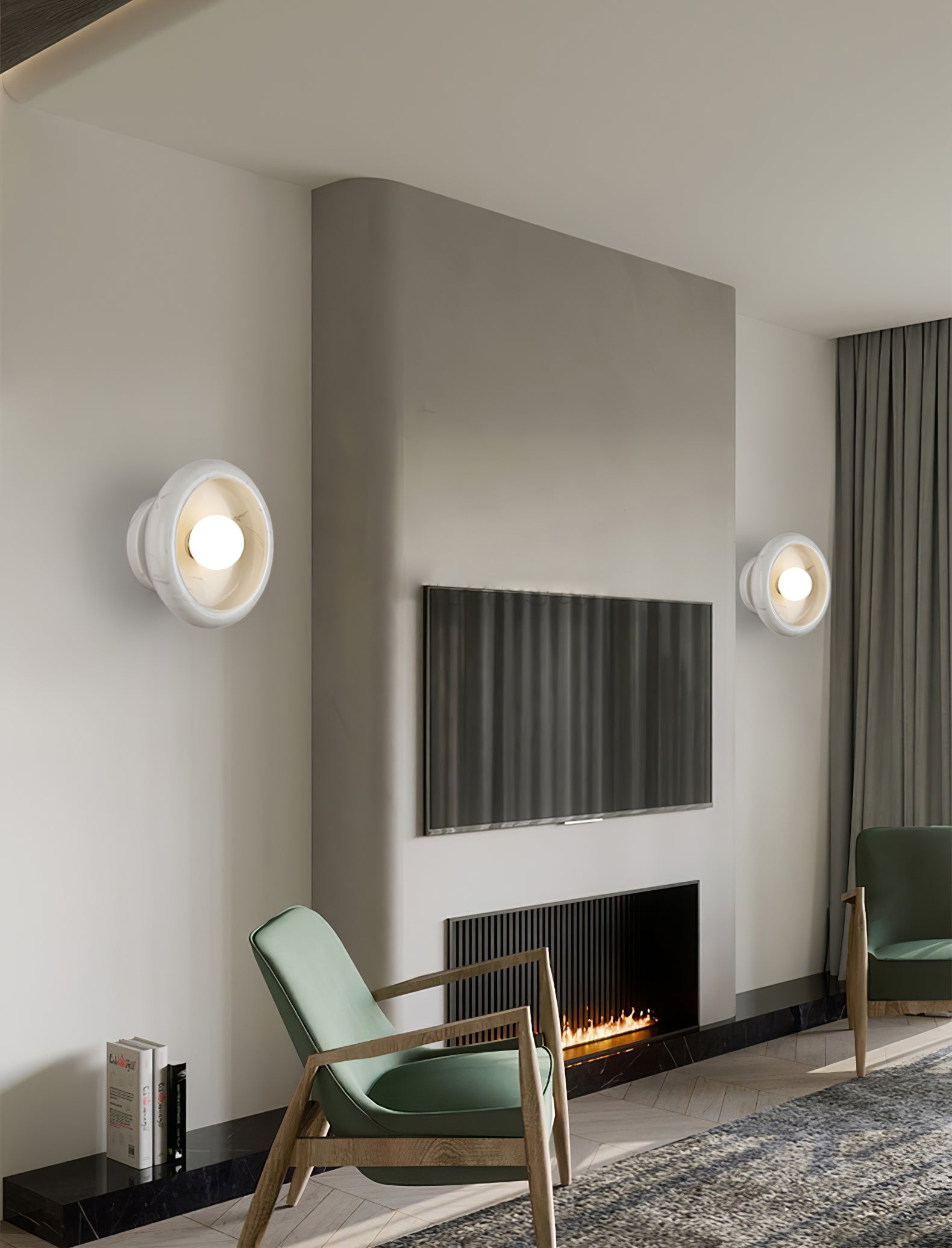 Eclipse Jade Alabaster Wall Sconce