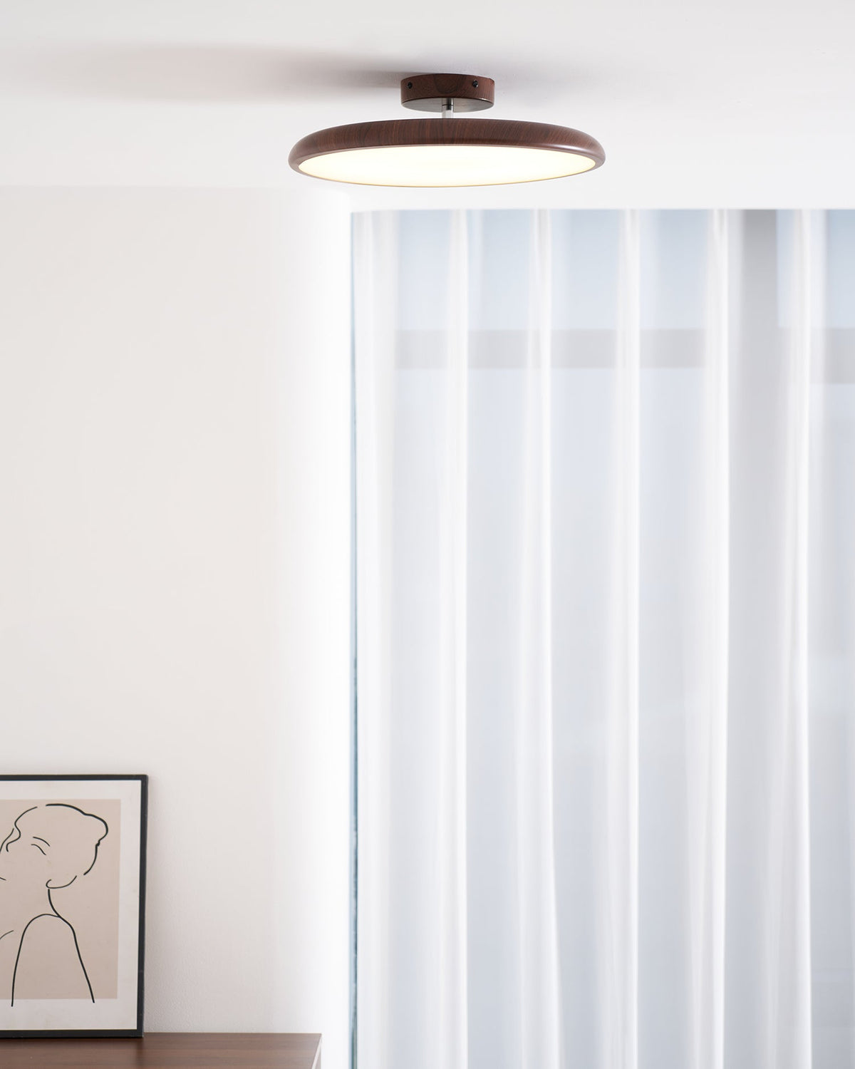 Lola Wood Grain Adjustable Ceiling Lamp