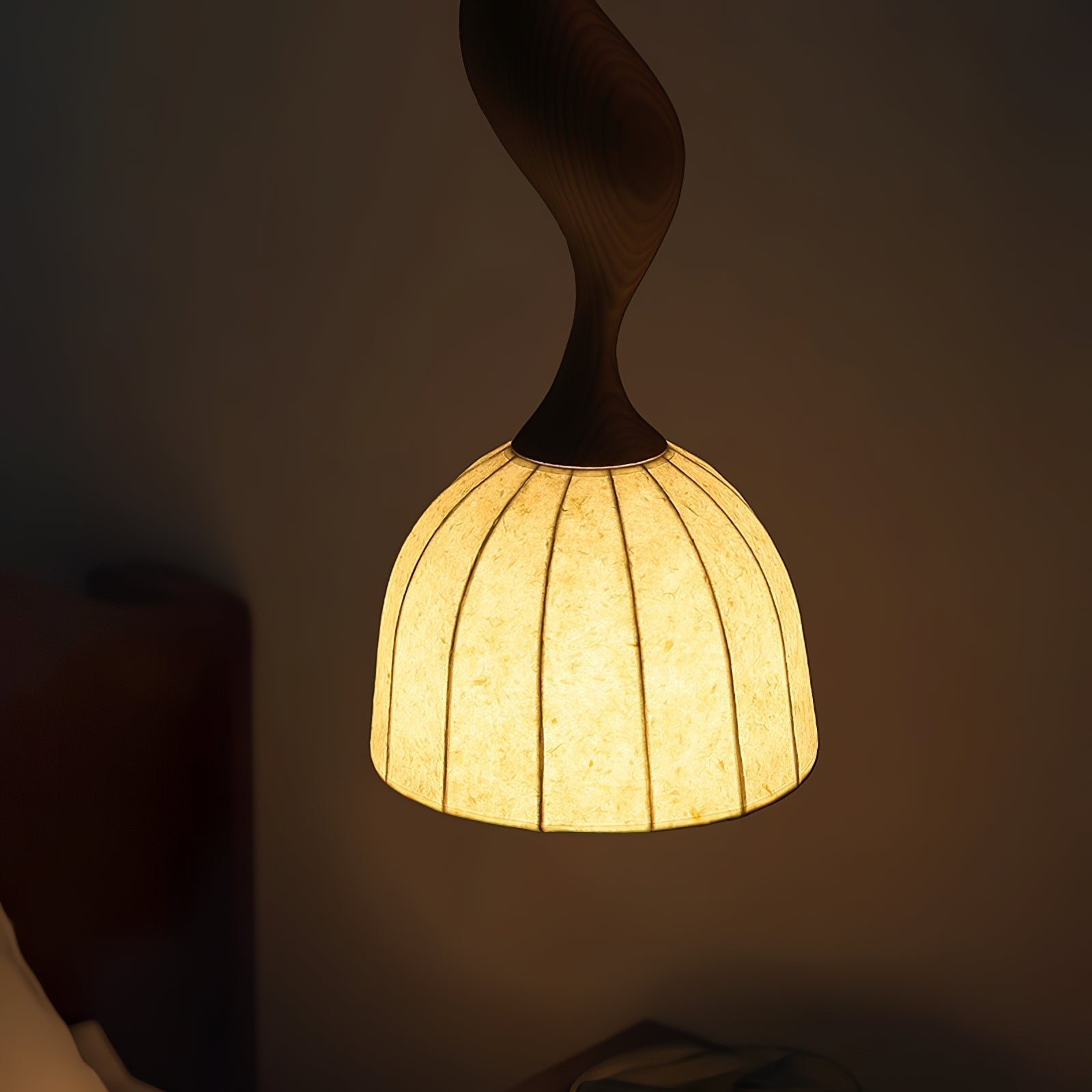 Elowen Twisted Wood Pendant Light