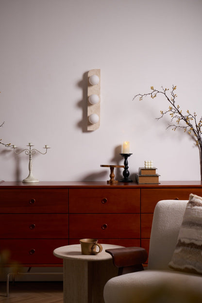 Elysian Travertine Plug-in Wall Light