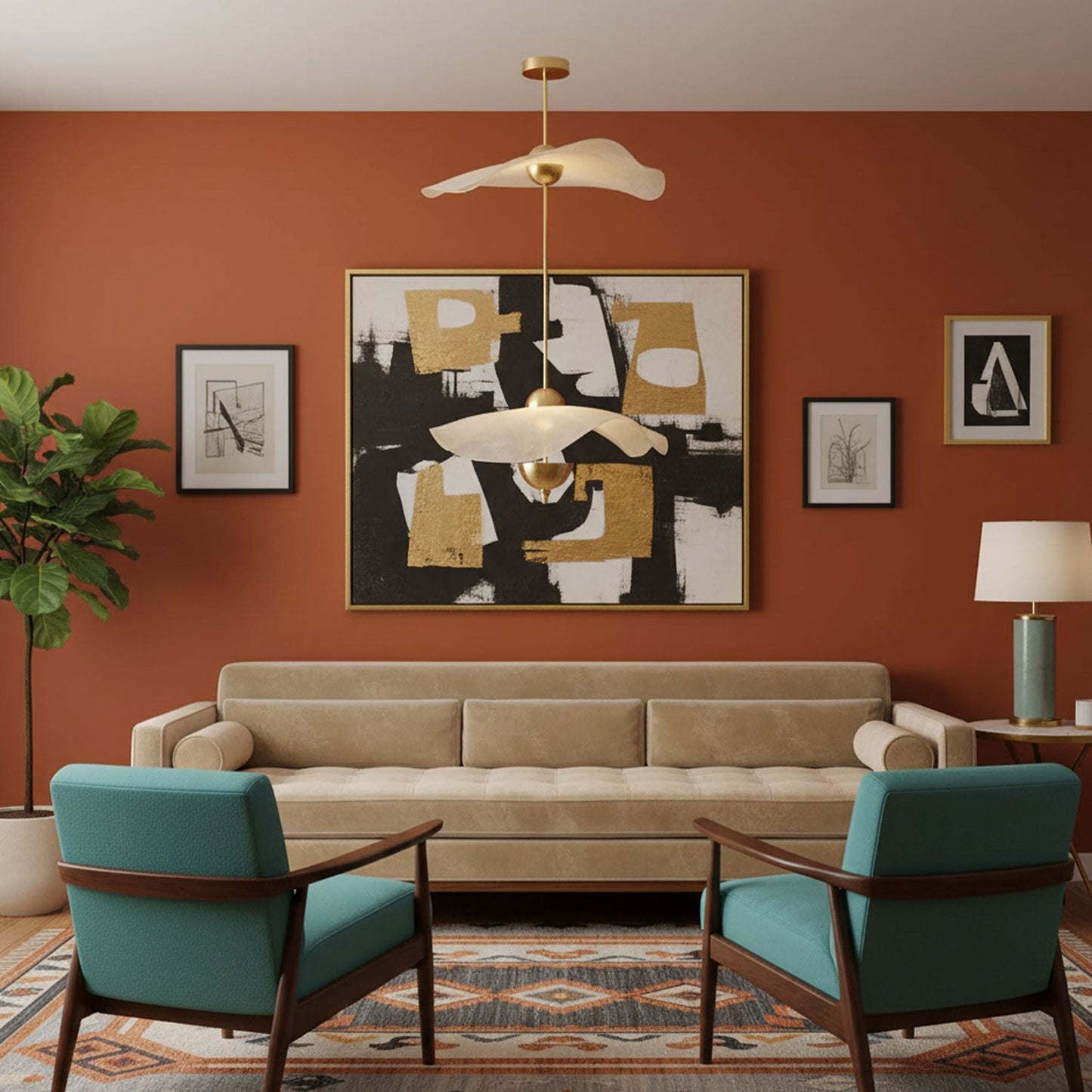 Envolee Double Biscuit Pendant Light