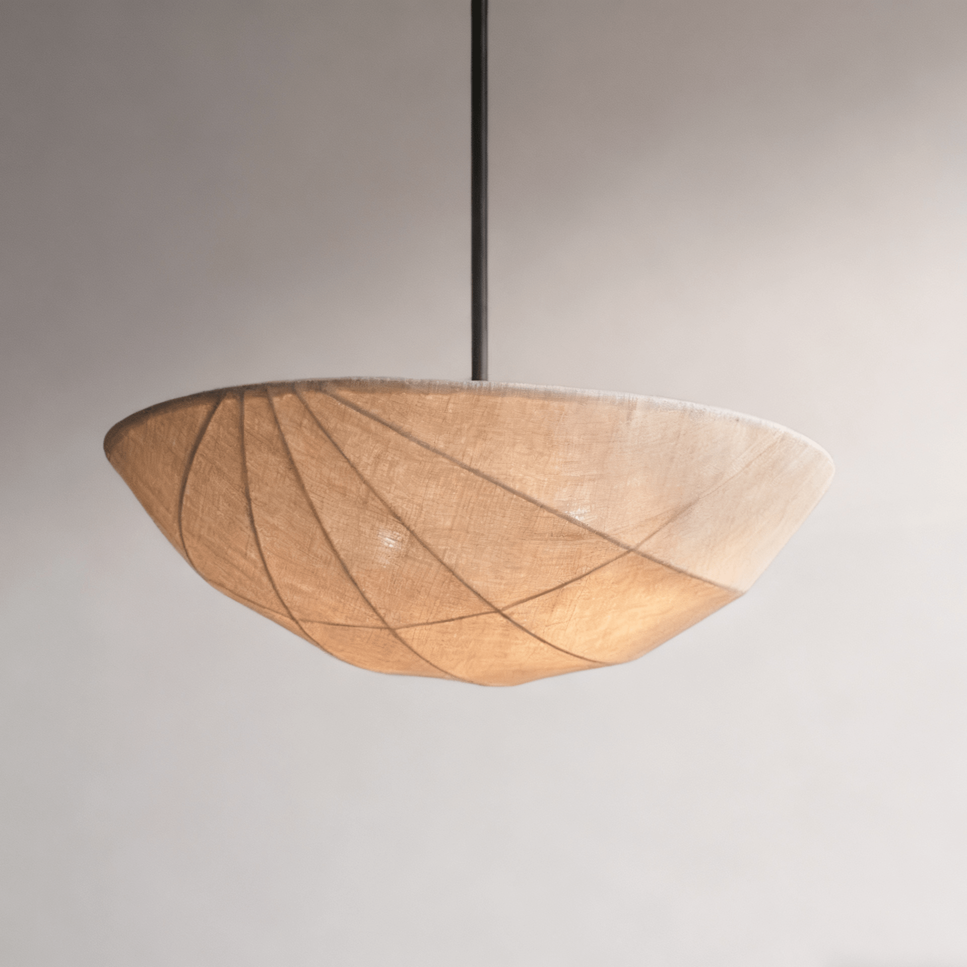 Fabric Saucer Pendant Light