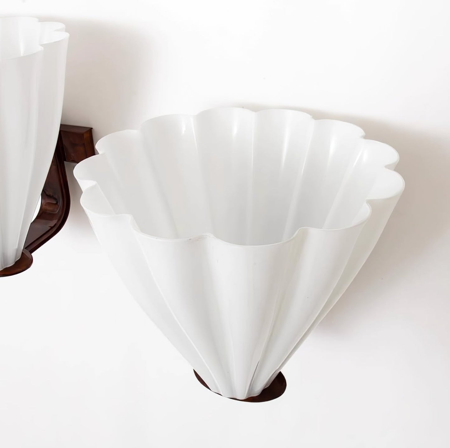 Fan Shaped Glass Wall Sconce