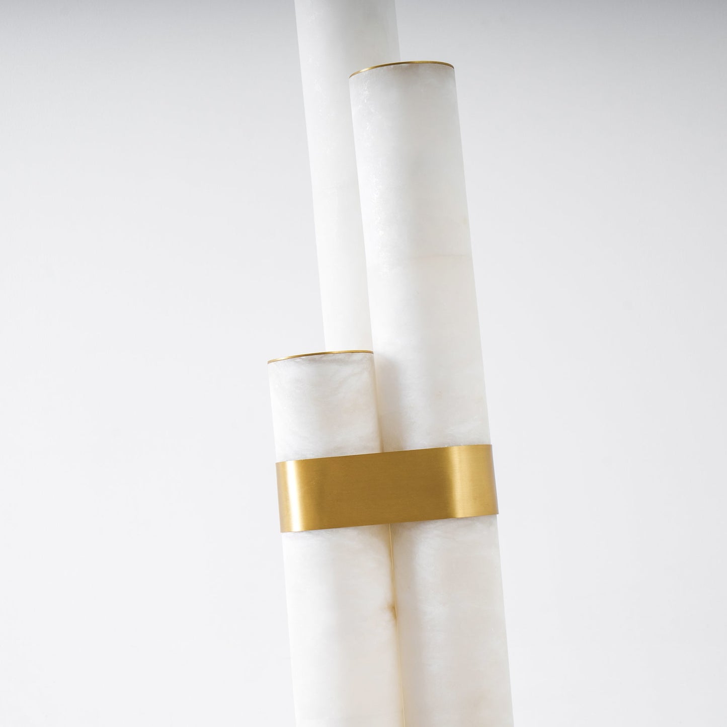Piped Alabaster Floor Lamp