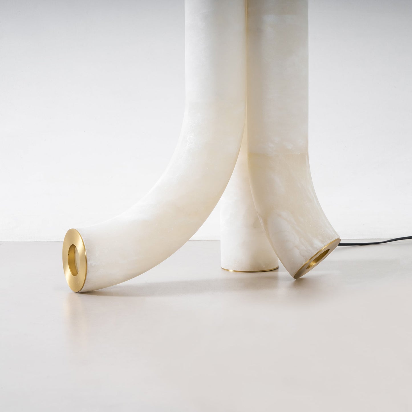 Piped Alabaster Floor Lamp