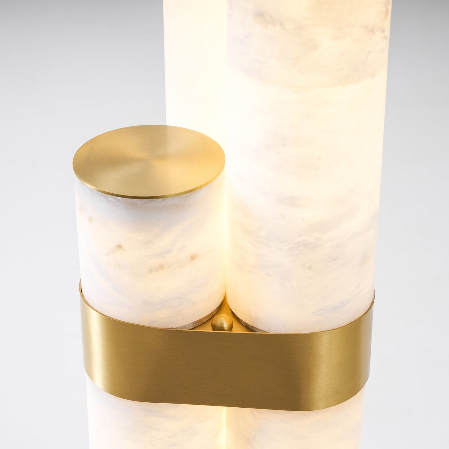 Piped Alabaster Floor Lamp