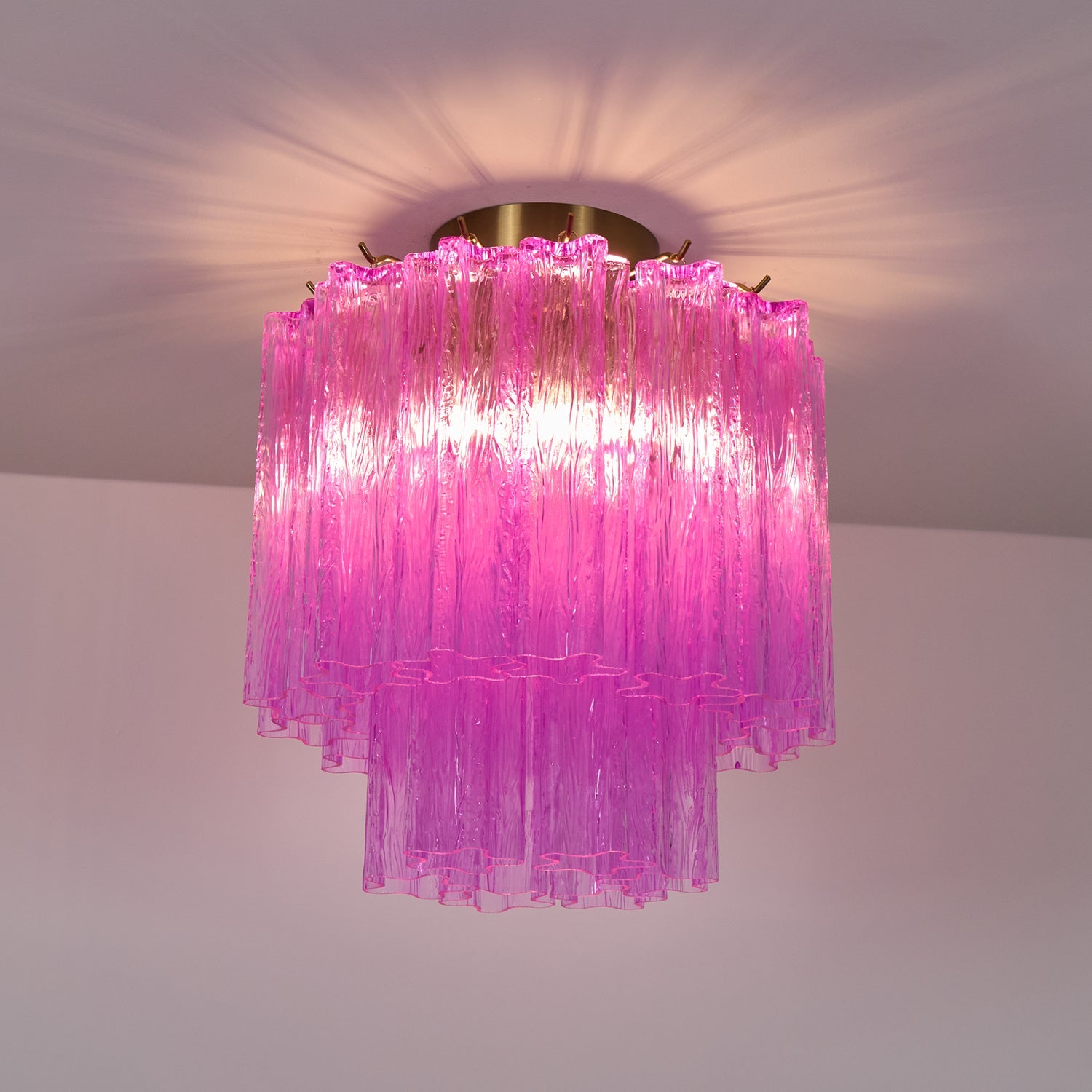 Fiora Purple Glass Ceiling Lamp