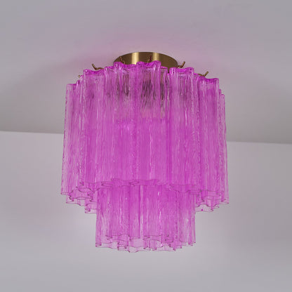 Fiora Purple Glass Ceiling Lamp