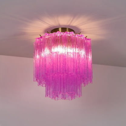 Fiora Purple Glass Ceiling Lamp