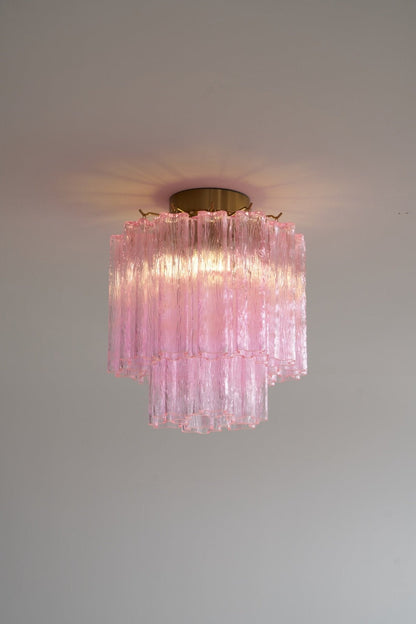 Fiora Pink Murano Glass Ceiling Lamp