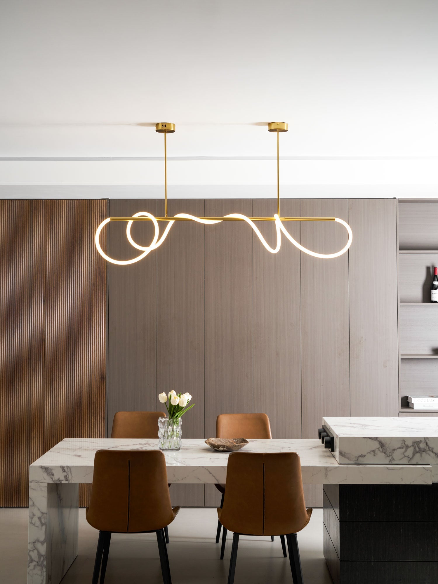 Flexible Linear Curve Chandelier