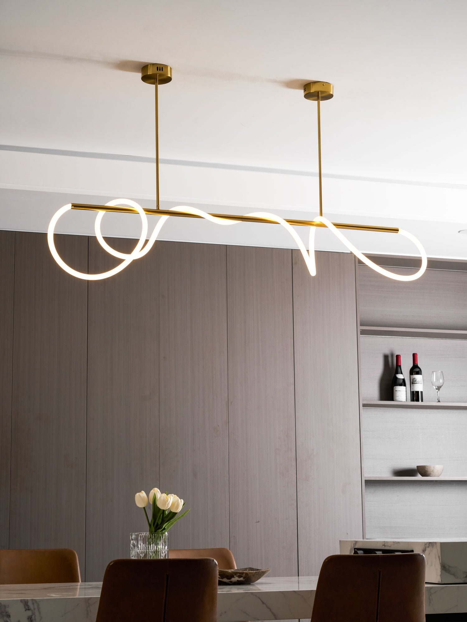 Flexible Linear Curve Chandelier