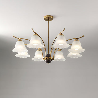 Flora Brass Alabaster Chandelier