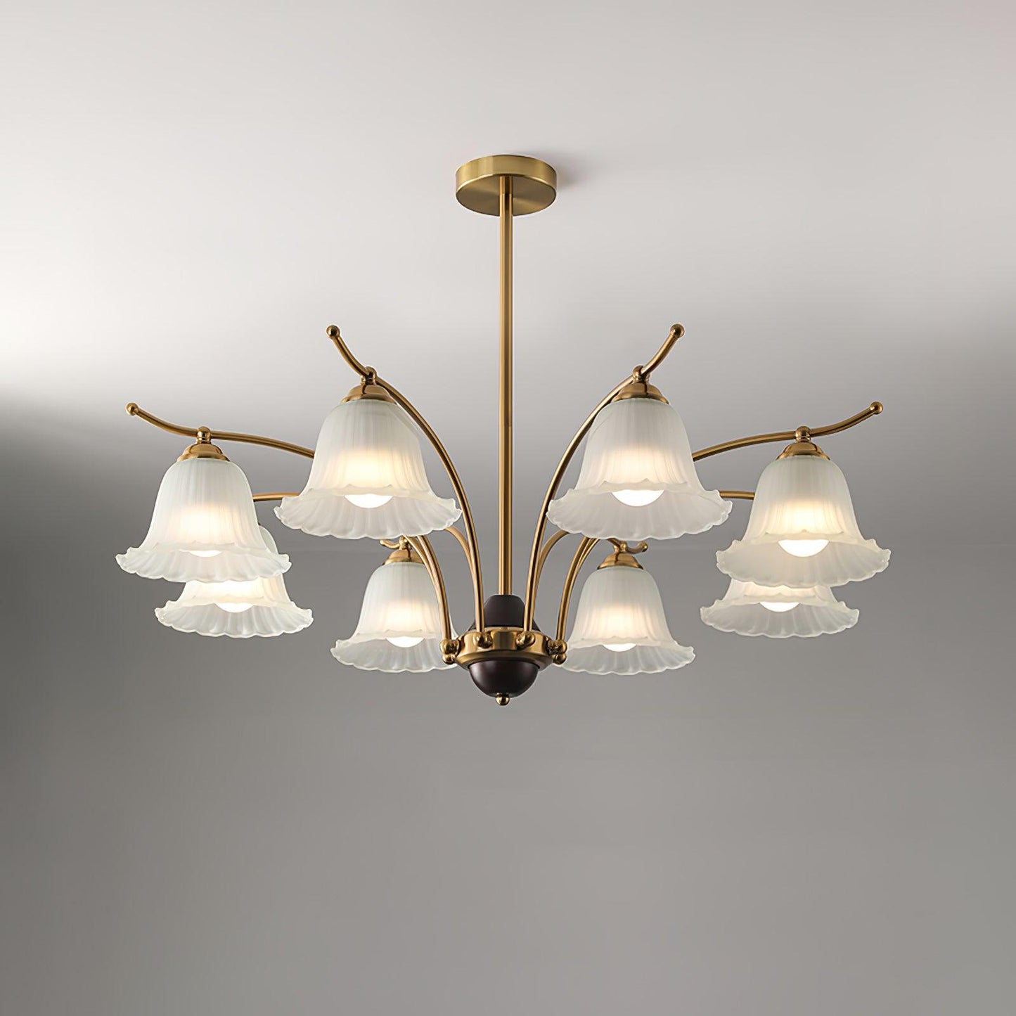 Flora Brass Alabaster Chandelier