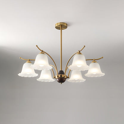 Flora Brass Alabaster Chandelier