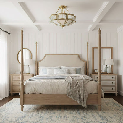 Floral Brass Ceiling Lamp