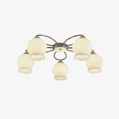 Floral Glass Ceiling Lamp