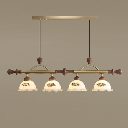 Floral Patterned Multi Pendant Light