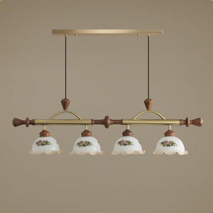 Floral Patterned Multi Pendant Light
