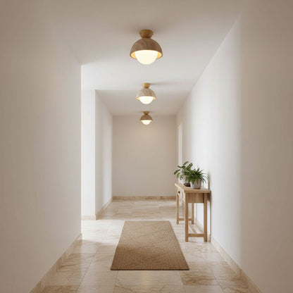 Flore Travertine Bud Ceiling Light