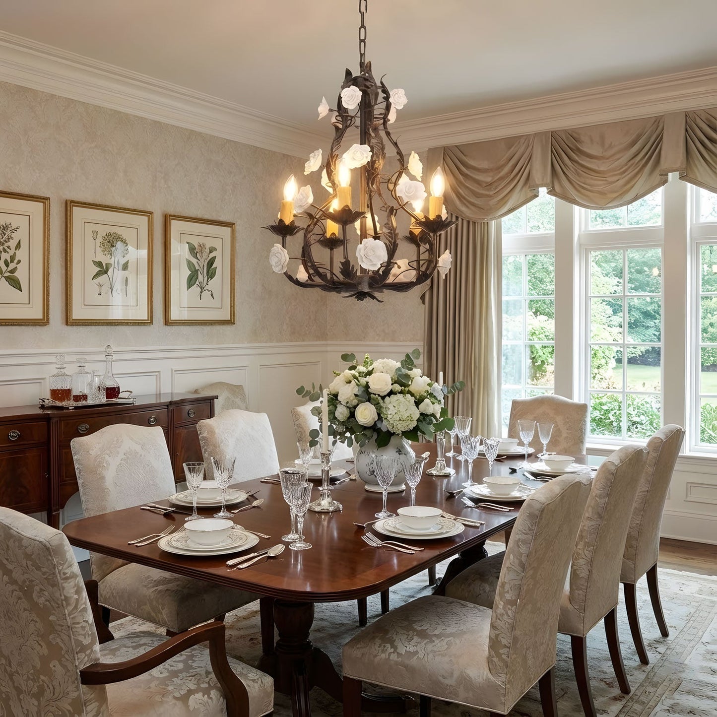 Florentine Rose Garden Chandelier