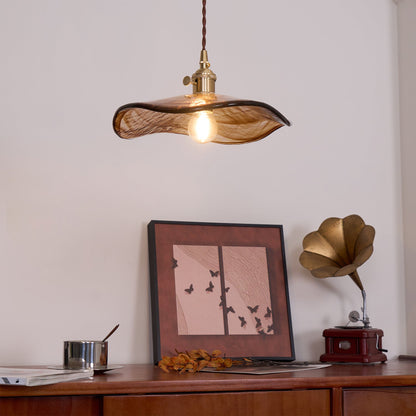 Flower Petal Glass Pendant Light