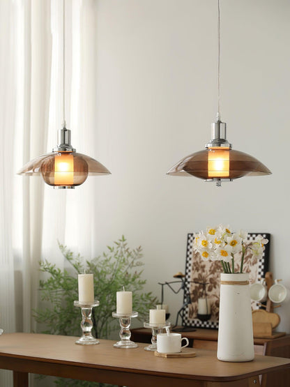 Flying Saucer Chrome Pendant Light