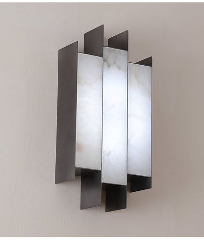 Folded Alabaster Panel Sconce