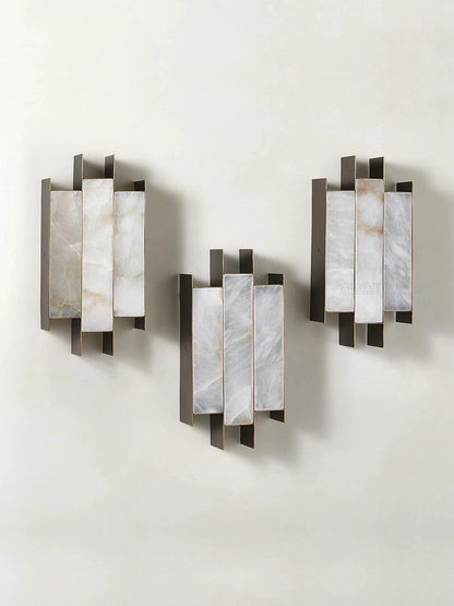 Folded Alabaster Panel Sconce