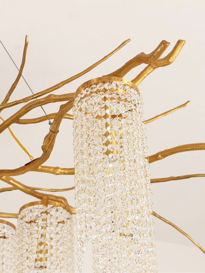 Forest Dawn Brass Chandelier