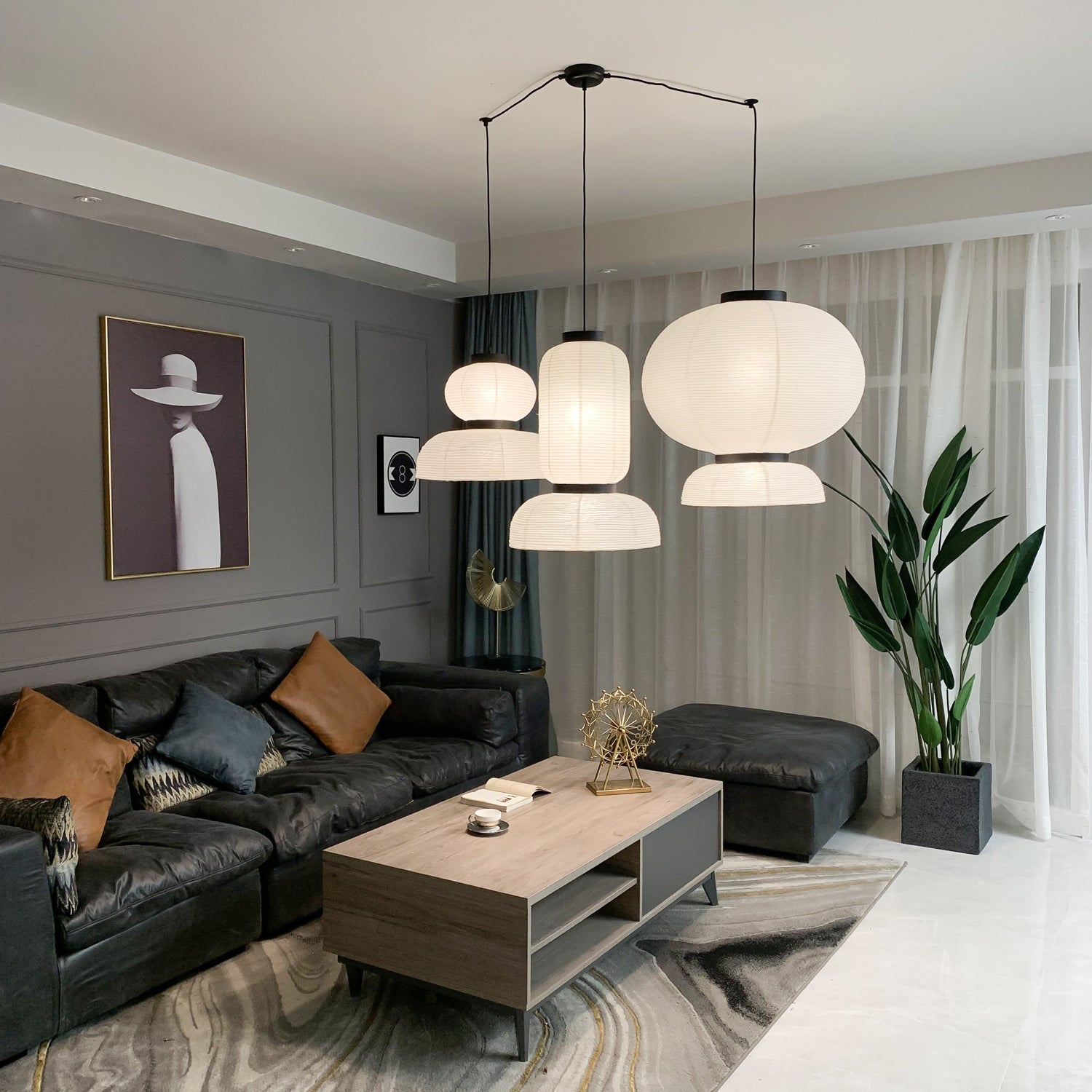 Rice Paper Lantern Pendant Lamp