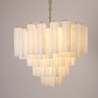 Frosted Murano Cascade Chandelier