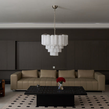Frosted Murano Cascade Chandelier