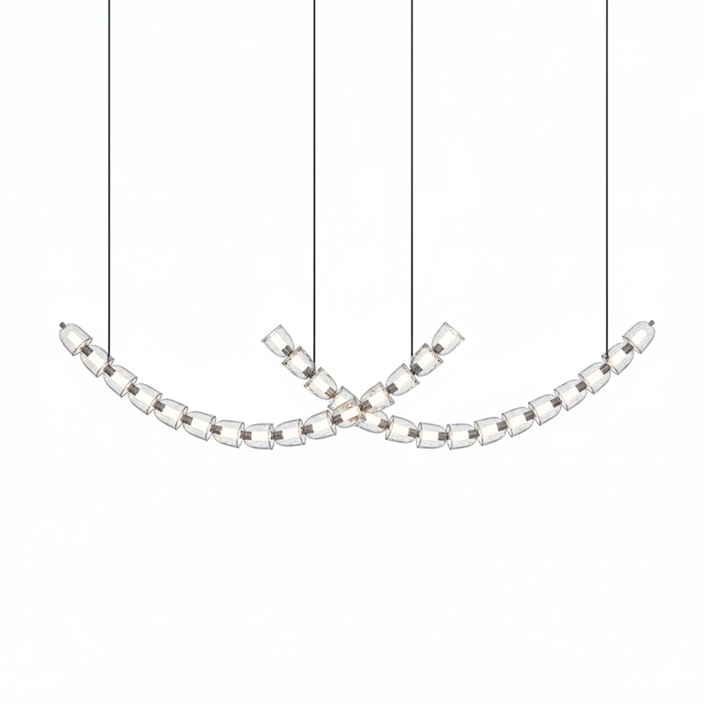The Gabriel Curved LED Chandelier | Custom Size & Made-to-Order Lighting for Luxury Homes & Commercial Spaces