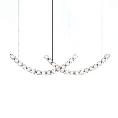 The Gabriel Curved LED Chandelier | Custom Size & Made-to-Order Lighting for Luxury Homes & Commercial Spaces