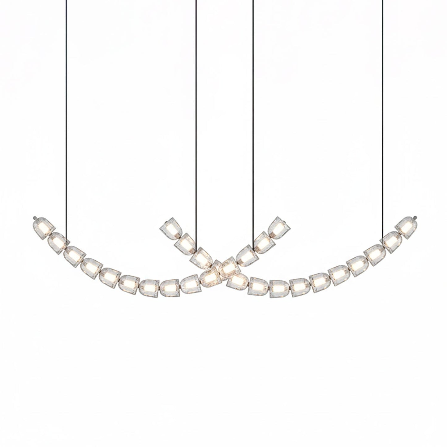 The Gabriel Curved LED Chandelier | Custom Size & Made-to-Order Lighting for Luxury Homes & Commercial Spaces