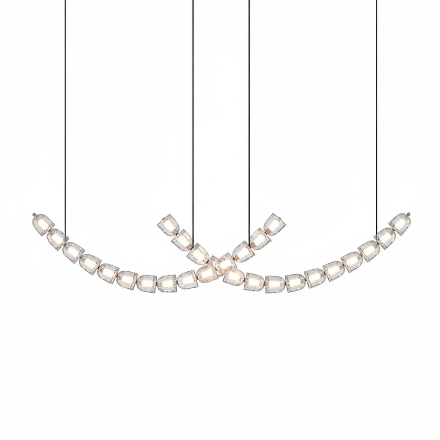 The Gabriel Curved LED Chandelier | Custom Size & Made-to-Order Lighting for Luxury Homes & Commercial Spaces