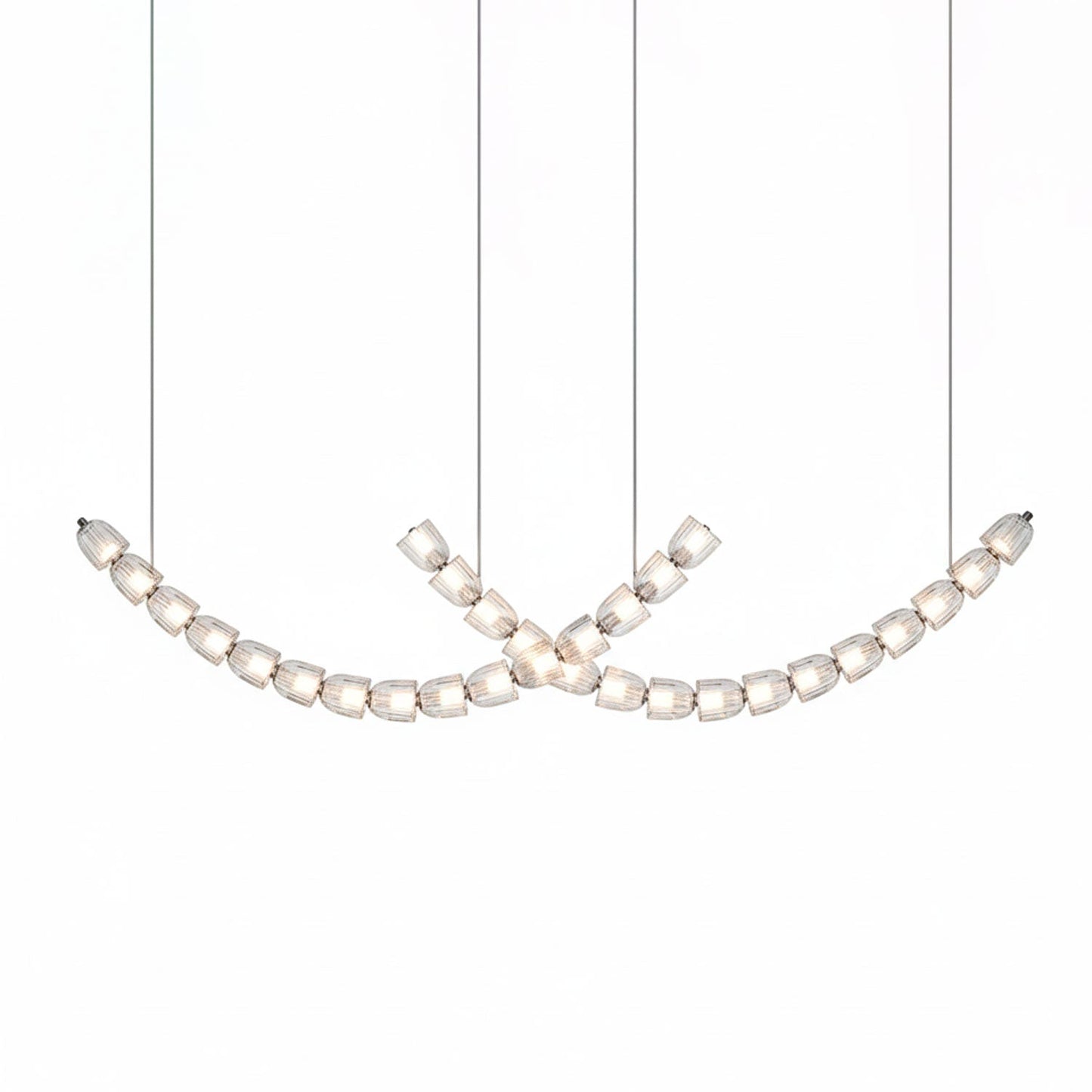 The Gabriel Curved LED Chandelier | Custom Size & Made-to-Order Lighting for Luxury Homes & Commercial Spaces