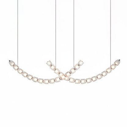 The Gabriel Curved LED Chandelier | Custom Size & Made-to-Order Lighting for Luxury Homes & Commercial Spaces
