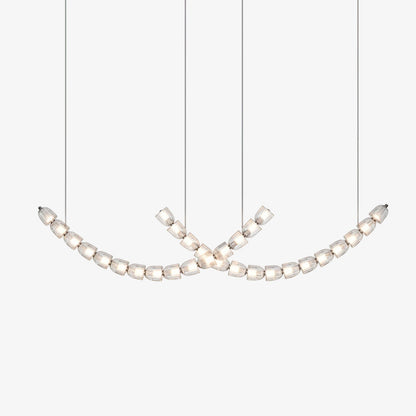 The Gabriel Curved LED Chandelier | Custom Size & Made-to-Order Lighting for Luxury Homes & Commercial Spaces