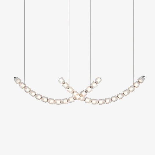 The Gabriel Curved LED Chandelier | Custom Size & Made-to-Order Lighting for Luxury Homes & Commercial Spaces
