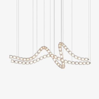 The Gabriel Waveform LED Chandelier | Custom Size & Made-to-Order Lighting for Luxury Homes & Commercial Spaces