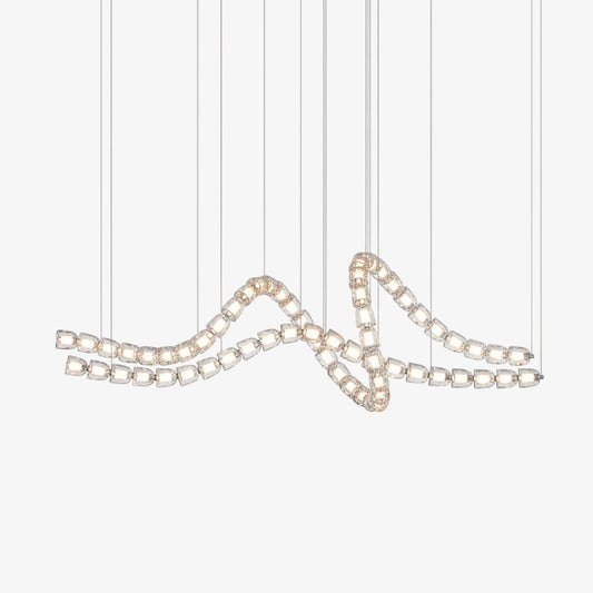 The Gabriel Waveform LED Chandelier | Custom Size & Made-to-Order Lighting for Luxury Homes & Commercial Spaces