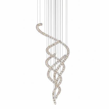 The Gabriel Spiral LED Chandelier | Custom Size & Made-to-Order Lighting for Luxury Residences & Commercial Spaces