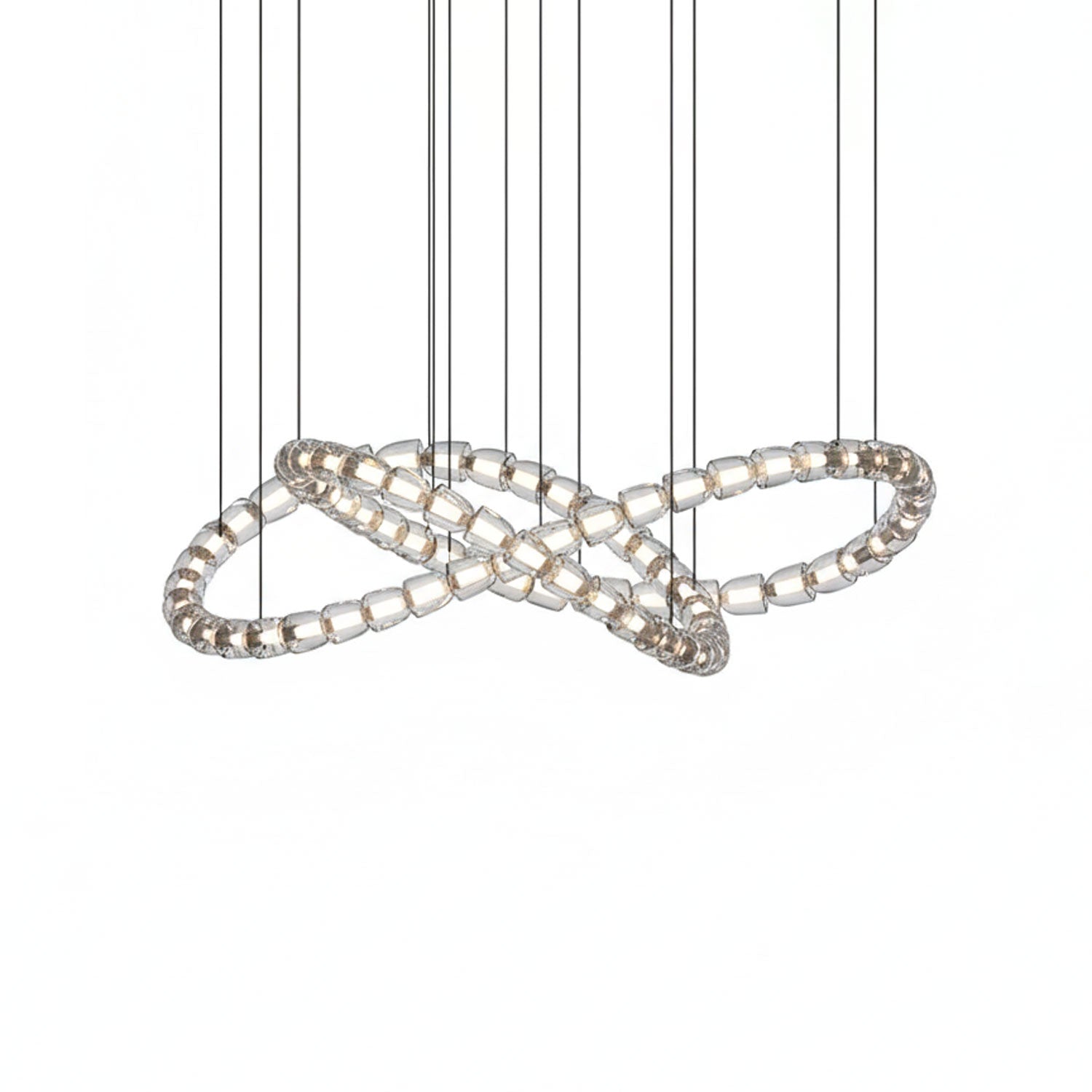 The Gabriel Infinity Loop LED Chandelier | Custom Size & Made-to-Order Lighting for Luxury Homes & Commercial Spaces